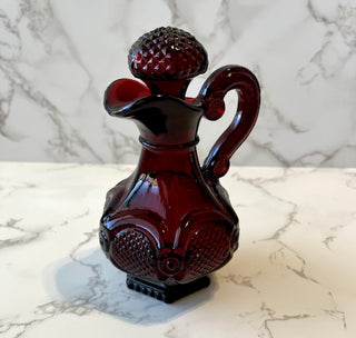 Vtg. Avon 1876 Cape Cod Ruby Red Cruet bottle with its original stopper