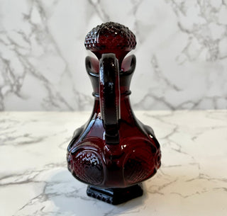 Vtg. Avon 1876 Cape Cod Ruby Red Cruet bottle with its original stopper