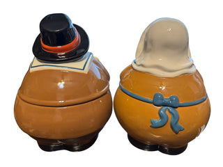 Vintage Vanson Pilgrim Cookie Jar Set