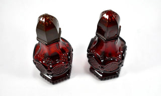 Vtg. Pair of Avon salt&pepper shakers, ruby ref