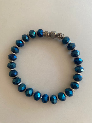 Biue and silver bracelet