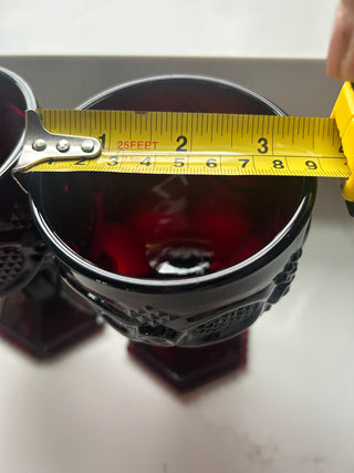 Vtg.  Avon 1876 Cape Cod Ruby Red Glass Goblet