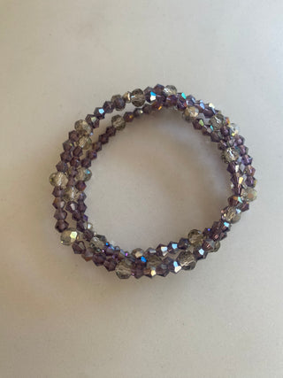 Purple bracelets, set of 3