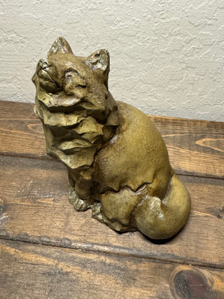 Vtg Ken Memoli Signed Resin Fox Sculpture