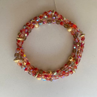 Red and gold bracelet set