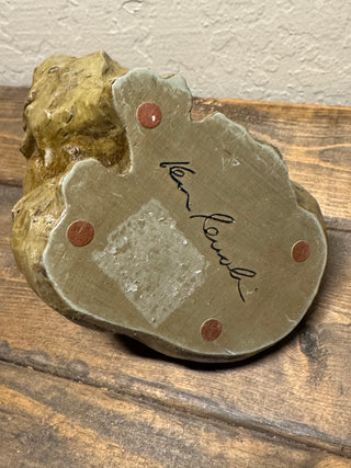 Vtg Ken Memoli Signed Resin Fox Sculpture