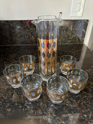 Vintage Culver “Pisa” Barware set 22 - Karat Gold