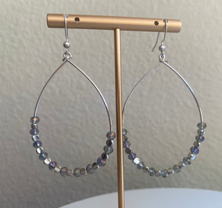 Silver teardrop earrings