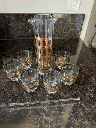 Vintage Culver “Pisa” Barware set 22 - Karat Gold