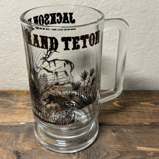Vintage Grand Teton Glass Beer Mug