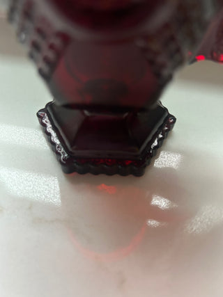 Vintage Avon 1876 Cape Cod Collection~Ruby Red~Footed/Pedestal Mug glass