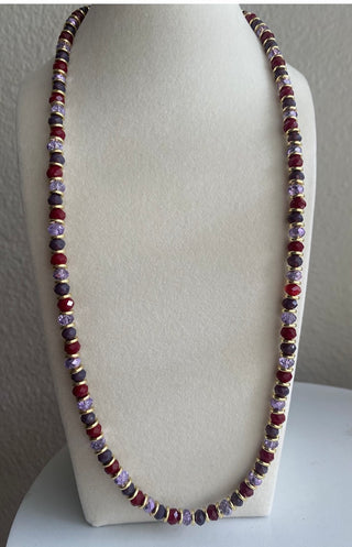 Red/purple/gold necklace