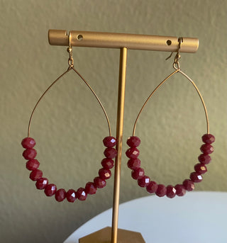 Wine red earrings