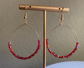 Red/gold earrings