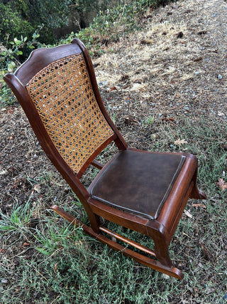 Victorian-Style Wooden Child Rocking Chair