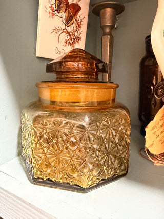 Vintage Amber LE Smith Canister