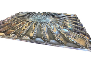 c. 1920s Antique Lavender Tint Sunburst Dish