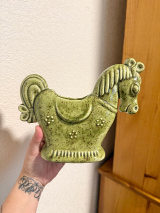 Vintage Ceramic Horse Planter RSV