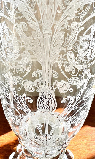 Louis XV Baccarat Crystal Hurricane Lamp,Candleholder Rococo Revivalt