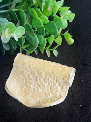 Ceramic Soap Dish Scroll Leaves