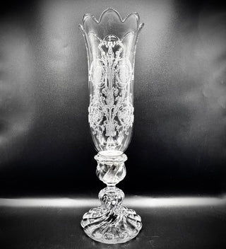 Louis XV Baccarat Crystal Hurricane Lamp,Candleholder Rococo Revivalt