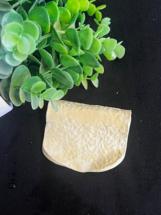 Ceramic Soap Dish Scroll Leaves