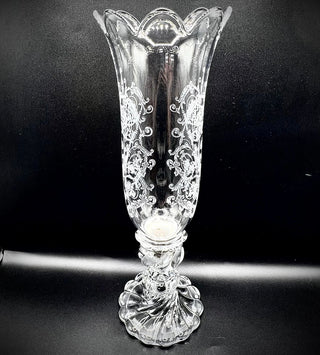 Louis XV Baccarat Crystal Hurricane Lamp,Candleholder Rococo Revivalt