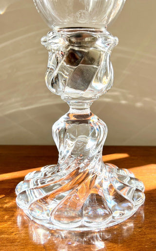 Louis XV Baccarat Crystal Hurricane Lamp,Candleholder Rococo Revivalt