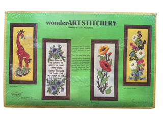 VTG 1970s WonderArt Stitchery Kit – Spring Nosegay