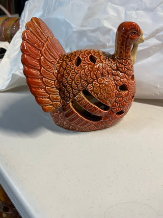 Ceramic Turkey Tea Light/Votive Candle Holder