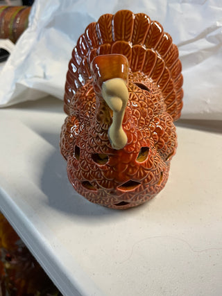 Ceramic Turkey Tea Light/Votive Candle Holder