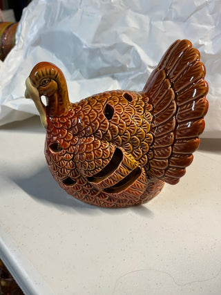 Ceramic Turkey Tea Light/Votive Candle Holder