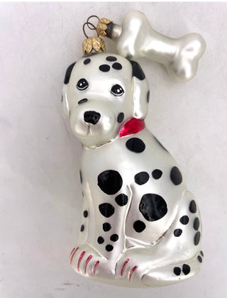 Dalmatian and Bone Ornament 5.25 #2024.73