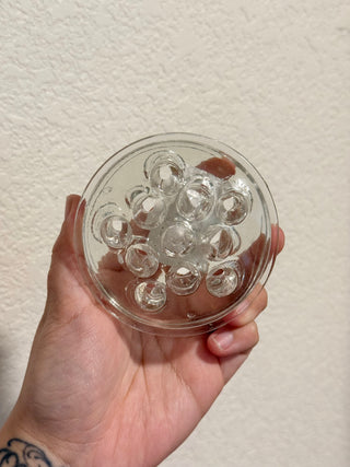 Vintage Glass Flower Frog 11 Hole RSV