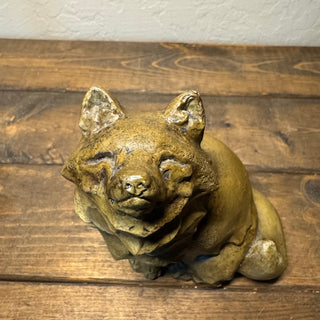 Vtg Ken Memoli Signed Resin Fox Sculpture