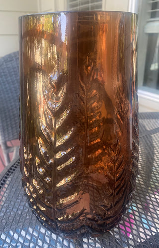 Brown hurricane vase