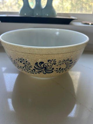 Vintage Pyrex Blue Homestead Mixing Nesting Bowl #403