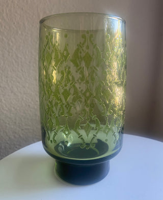 Green vintage drinking glass