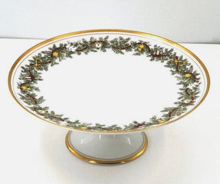1978 Fitz & Floyd Nicholas pedestal cake stand R