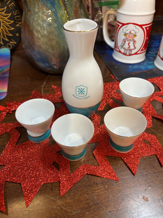 Set of 5 Vintage Sawanotsuru Sake Set