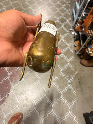 Vintage Brass Grasshopper Figurine / Paperweight – Movable Back Legs