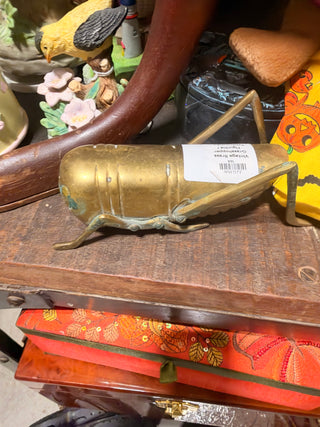 Vintage Brass Grasshopper Figurine / Paperweight – Movable Back Legs