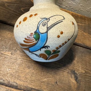 Vtg Tonala Pottery Bird Vase