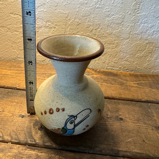 Vtg Tonala Pottery Bird Vase