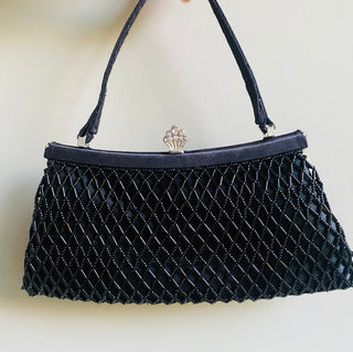 Mini black Franchi purse/rhinestone clasp