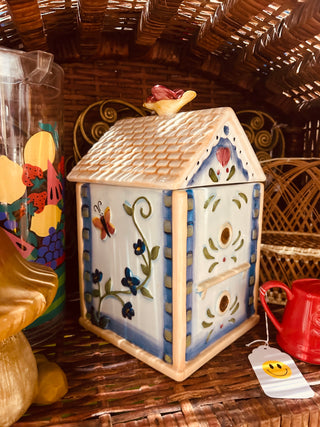 Alco Industries Birdhouse Ceramic Cookie Jar
