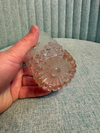 Pink Glass Fleur De Lis Tumbler - RSV