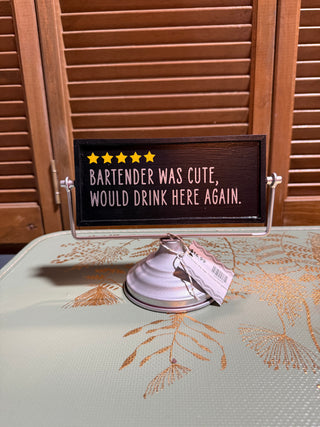 bartender flip sign