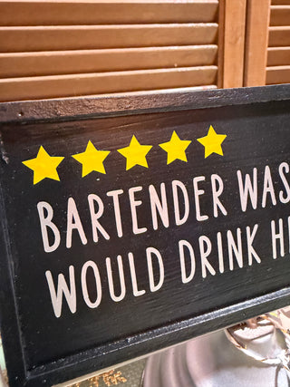 bartender flip sign
