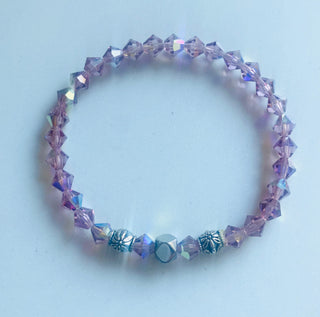 Pastel purple/silver bracelet